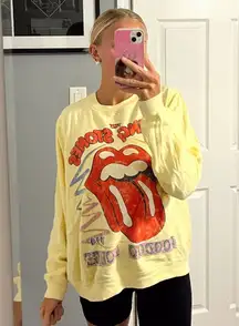 The Rolling Stones Yellow Crewneck Sweatshirt