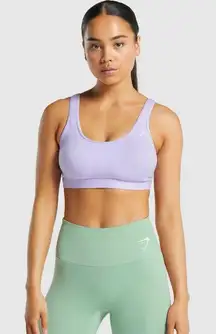 gymshark scoop neck sports bra light purple S gym workout lifting training top