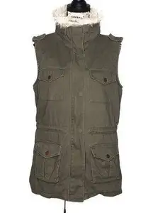 Tinsel SMALL Odensay Cargo Vest - Stitch Fix Sherpa Lined 4 Front Pockets