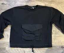 Zara Cropped Fit Front Pocket Crewneck