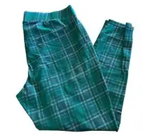 Torrid Green/Gray Plaid Leggings Size 2