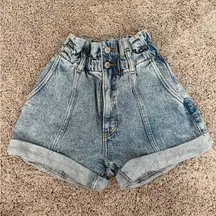 Abercrombie & Fitch The ‘80s Paperbag Ultra High Rise Denim Jean Shorts