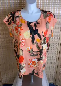 Lord & Taylor Sunkissed Short Sleeve Top 