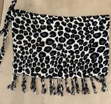Leopard Print Fringe swim‎ cover up Size L