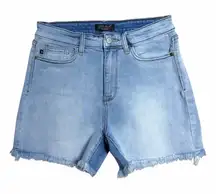 Judy Blue Light Wash Cutoff Denim Shorts Womens Large