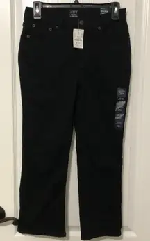 J.Crew Womens‎ Jeans 26 Petites Black Mid-Rise Flare Crop All-Day Stretch NWT