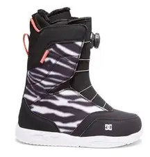 DC Search BOA Snowboard Boot Zebra Print 2022 Women’s 6.5 Black White Red