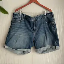 Silver Jeans Co. Plus Size Elyse Mid Rise Comfort Fit Shorts 22W