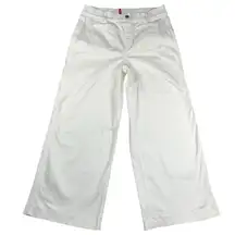 SPANX Tummy Control Wide Leg Pull On White Stretch Jeans Size XL