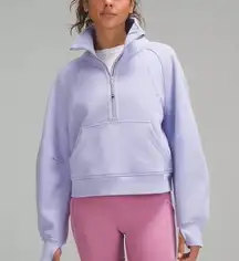 Scuba Oversized Funnel - Neck Half Zip - Lilac Smoke