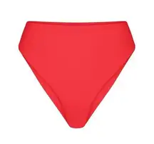 Skims Signature Swim Mid Waist Bottom Ruby Size Medium