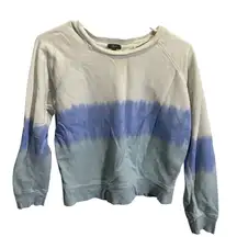 Rails S Multicolor Tie-Dye Pullover Sweatshirt Cotton Blend Blue/White