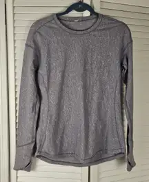 Lululemon Womens Arctic Grey Ice Outrun Long Sleeve Shirt‎ Top 6 8