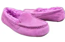 UGG  Ansley Slippers Women’s 8 Purple Ruby Suede Wool Slip On Moccasins