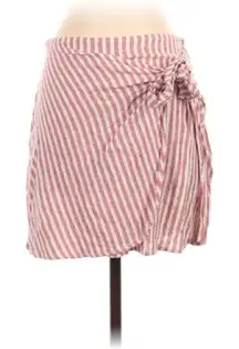 Billabong sincerely jules red striped wrap skirt size M