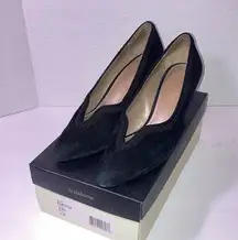 Liz Claiborne Womens size 6.5M 6 1/2 Ramielle black pumps suede leather heels