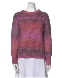 Rachel Zoe  Sweater Ombre Stripe Chunky Knit Sweater Size Small Pink Purple NWT