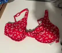 red floral  bikini top