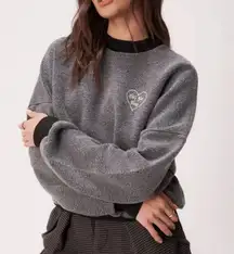 Project Social T Lets Get Cozy Fleece Sweatshirt-Large-Cropped-Crewneck