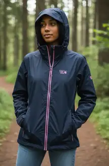 Mountain Hardwear Blue Rain Jacket Windbreaker size Small