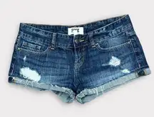 PINK Victoria’s Secret | Distressed Denim Cuffed Shorts |  0