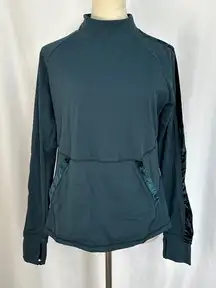 FLX Activewear Top Long Sleeve Womens Large‎ Travel Leisure Mock Turtleneck Teal