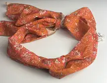 ANTHROPOLOGIE • Orange/Pink Floral Twist Headband