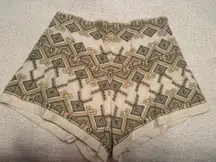 Zara embroidered mirror shorts