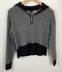 Rachel Zoe Quarter Zip Wide Collar Sweater Size Small