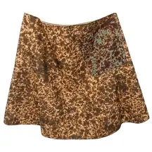 new Carven ♕ Wool Print A-Line Skirt ♕ Splatter Leopard Print ♕ Size 10 ♕ Luxury