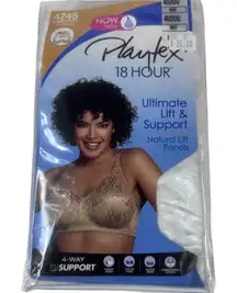 Playtex 18 Hour Bra Wirefree Ultimate Lift True Support Womens 46DDD 4745 White