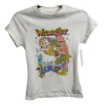 Wrangler Graphic T Shirt Western Desert Cowgirl Print Size XS NWT