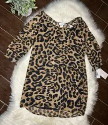 Soulmates leopard print dress sz Large