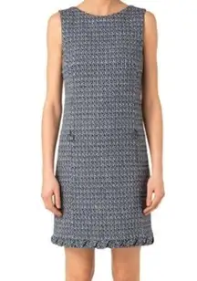Akris Punto. Sleeveless Denim Tweed Shift Dress.