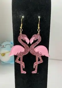 Boutique Cute pink flamingo earrings