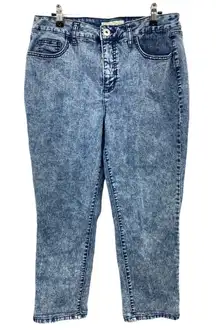 Est 1946 Denim Womens Mid Rise Crop‎ Jeans Size 12 Acid Wash 90’s Y2K Straight