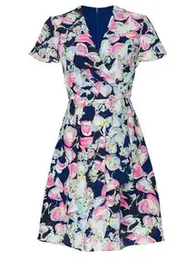 Slate & Willow 100% Silk Floral Dress Size 4