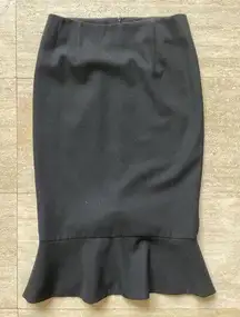 Body By Victoria Black‎ Flare Bow tie Pencil Skirt Size 4