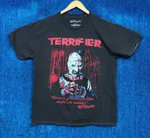 Bloody Disgusting x Terrifier Art the Clown Horror Graphic T-Shirt Size Medium