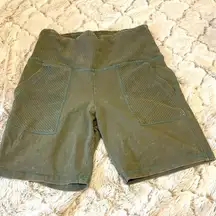 Aeries medium biker shorts. Like new grayish green color