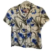 Caribbean Joe | Floral Button Down Aloha Shirt sz PS