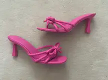 Pink Bow Kitty Heels