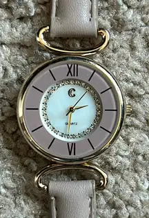 C brand women’s vintage pastel rose/ gold tone crystal‎ adjustable watch