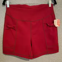 NWT Free People Red Grape Shorts With Pockets Size L