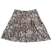 Merona Pleated Printed A-line Silk Skirt Women’s Size 14