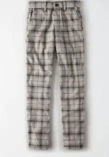 plaid straight leg pant