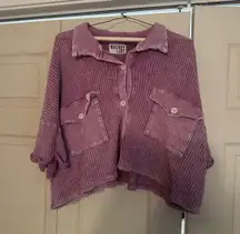 Purple Button Up Tee 