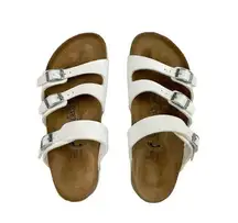 Birkenstock  Birki’s Florida White Birko-Flor Strappy Sandals Sz 7