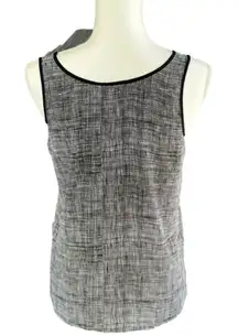 Vince Camuto Gray Black White Textured Sleeveless Patterned‎ Blouse Top