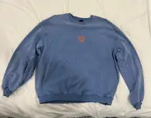 Blue Oversized Crewneck Urban Outfitters Graphic